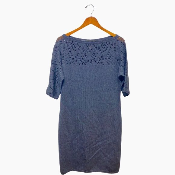 St. John Womens Black Crew Neck Knitted Mini Dress Sz 6 - Picture 3 of 9